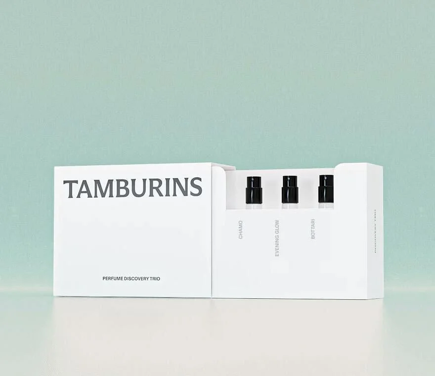 TAMBURINS PERFUME DISCOVERY TRIO CHAMO EVENING GLOW BOTTARI