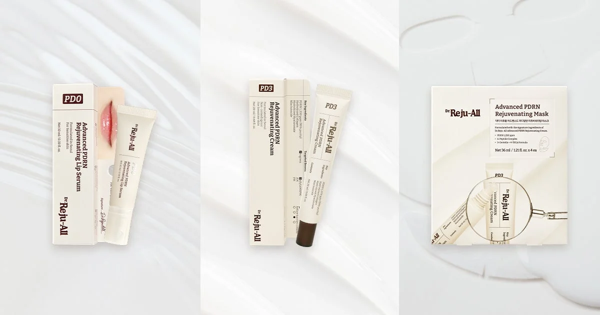PDRNリップセラム、リジュベネイティングクリーム、シートマスクのセット