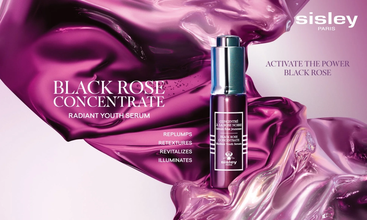 シスレーのブラックローズ濃縮美容液の広告