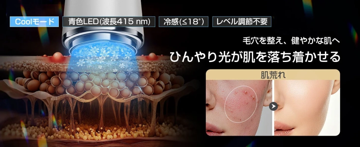 Coolモードと青色LEDの説明