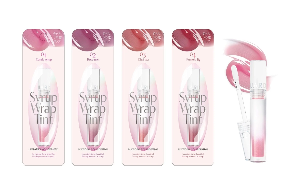 U.A.R.DのSyrup Wrap Tintのパッケージと使用イメージ