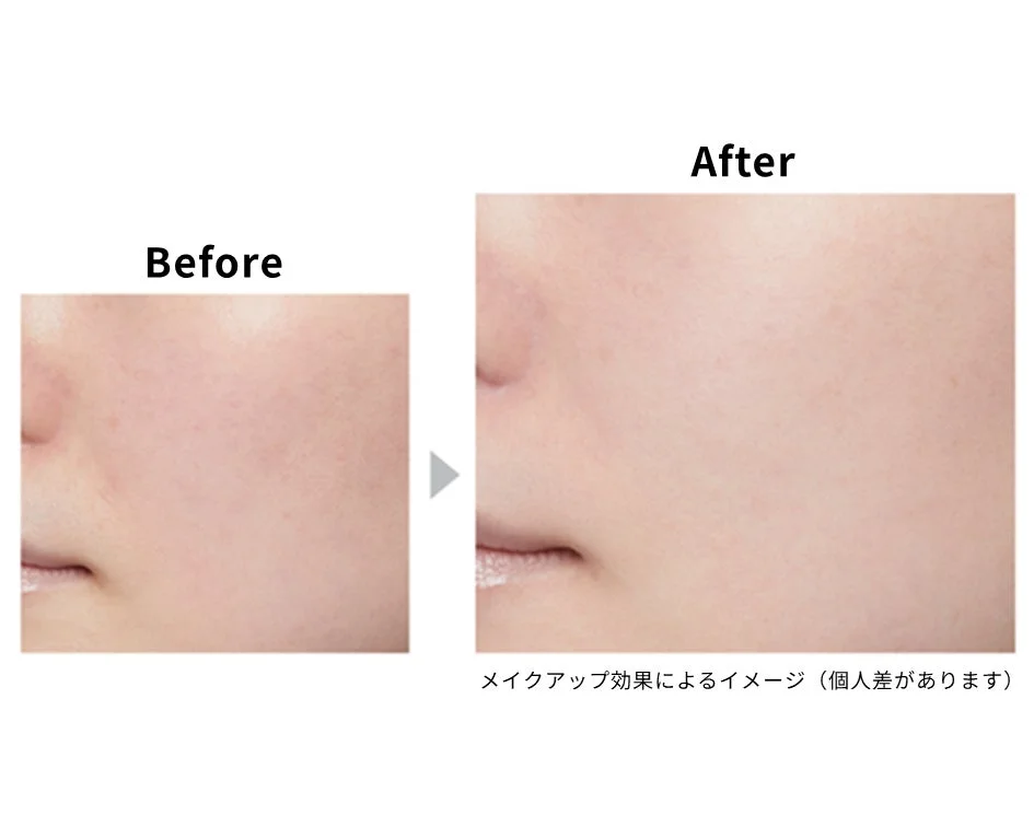 メイクアップ効果によるビフォーアフター