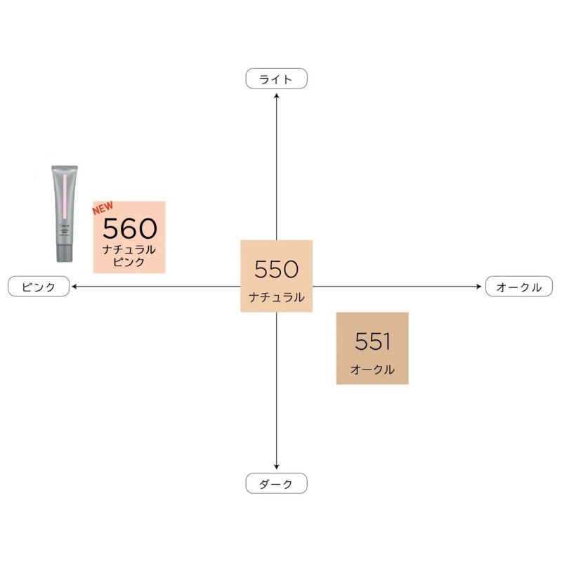チャコット ラスティングベースのカラーチャート