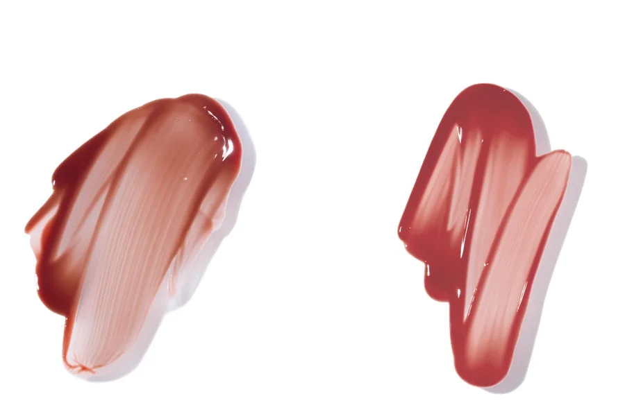 リップグロスのスウォッチ