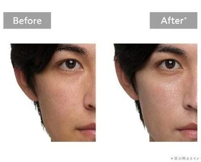 男性肌のビフォーアフターイメージ