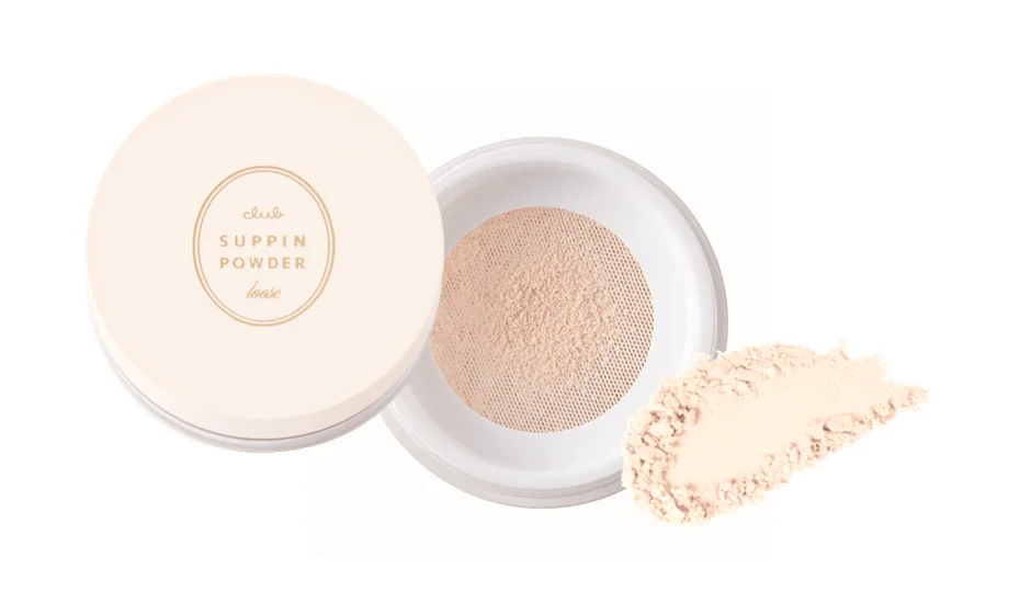 クラブ スッピンパウダー ルースの容器とパウダー