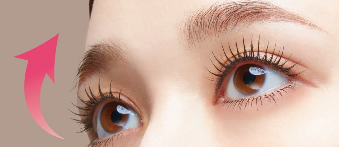 長くカールしたまつ毛