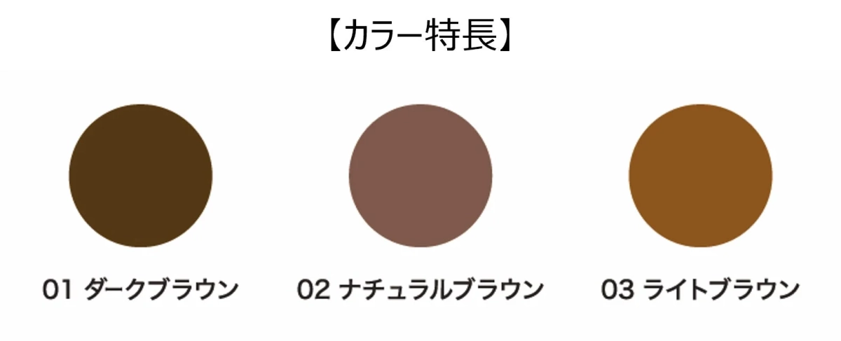 クイックアイブロウS カラー特長