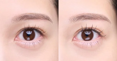 まつ毛のビフォーアフターイメージ