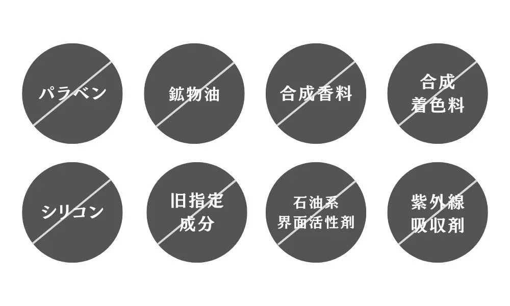 8つの不使用成分