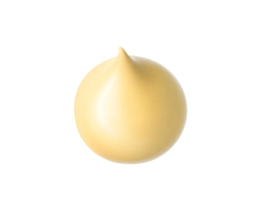 クリーム色の丸い塊