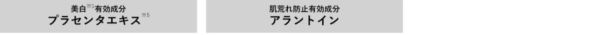美白有効成分 プラセンタエキス 肌荒れ防止有効成分 アラントイン