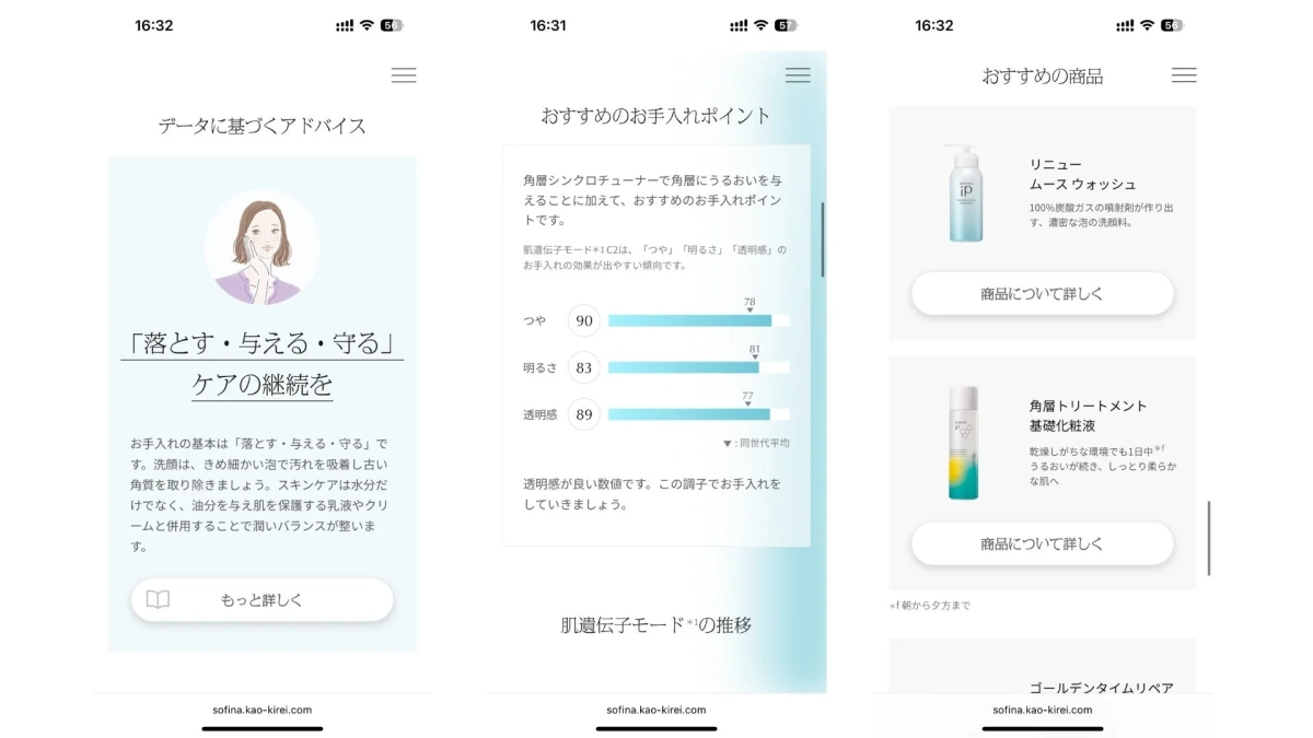 データに基づくアドバイスとおすすめ商品