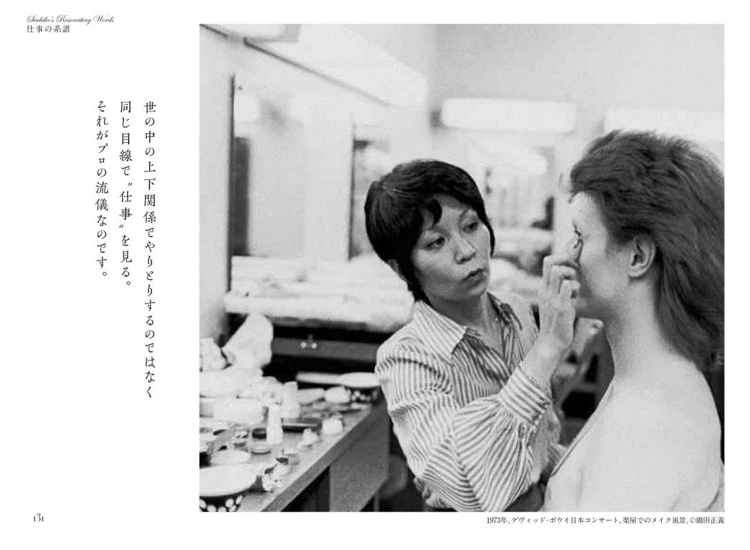 デヴィッド・ボウイ日本コンサート、楽屋でのメイク風景