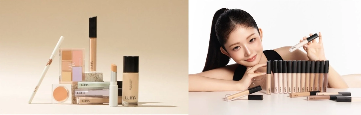 LUNAブランドの様々なコスメ製品