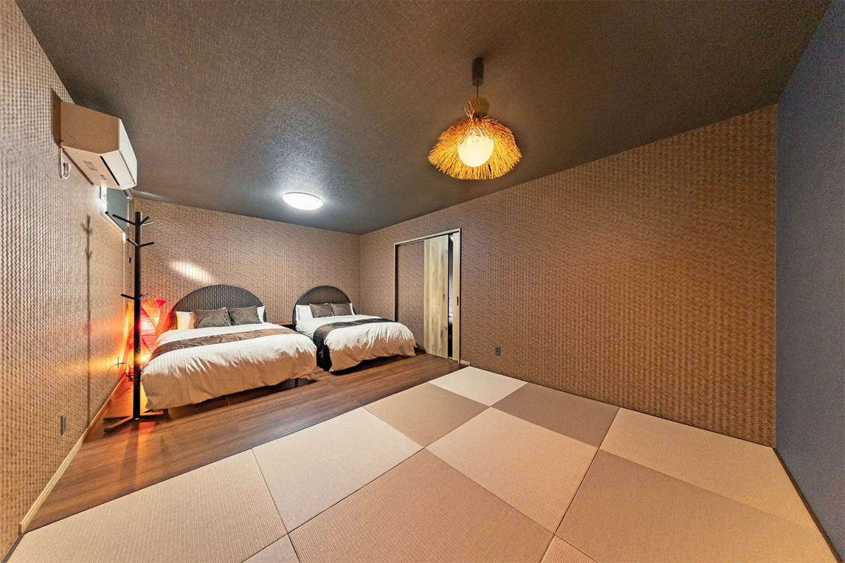 スイートヴィラの寝室