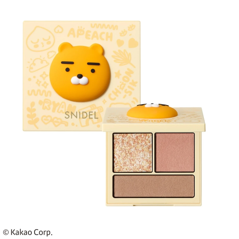 カカオフレンズのキャラクター「ライアン」がデザインされた、SNIDEL BEAUTYのアイシャドウパレット