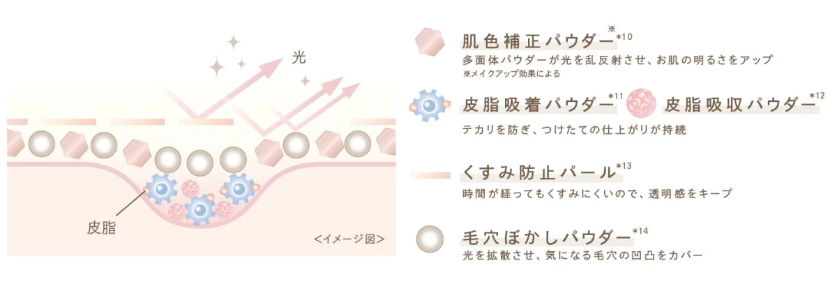 パウダーの機能イメージ図