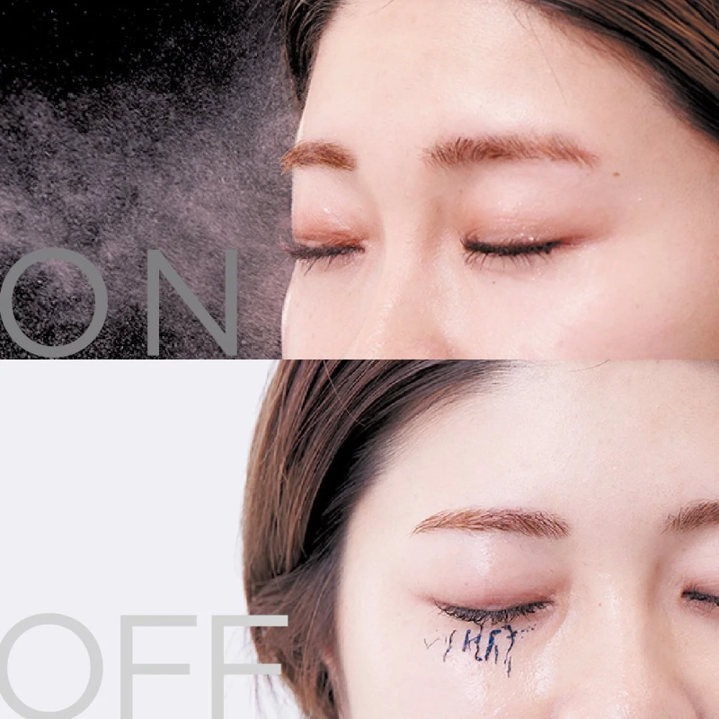 メイクの耐久性を比較した画像