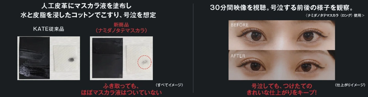 KATE 号泣耐久性比較