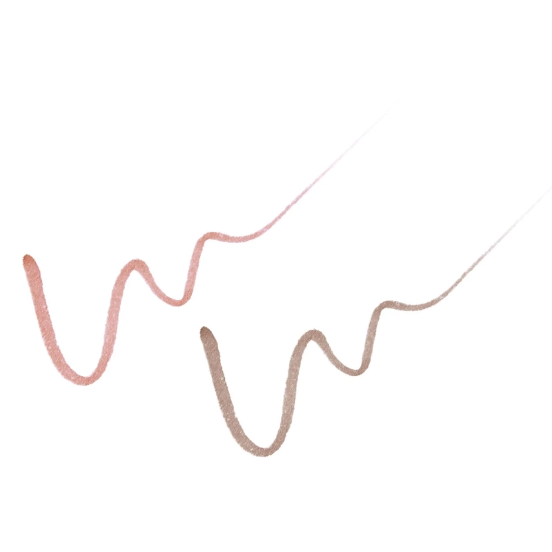 ピンクベージュとブラウンの波線スウォッチ