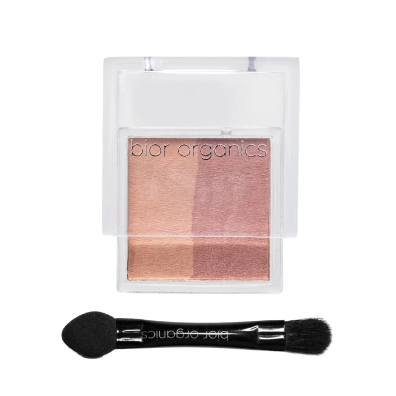 化粧品,コスメ,アイシャドウ,メイクアップ,パレット,ブラシ,美容,bior organics,ベージュ,ピンク,ブラウン,アイメイク