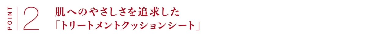 肌へのやさしさを追求した「トリートメントクッションシート」