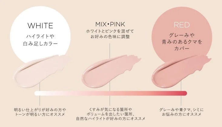 3色のカラーコントロール製品