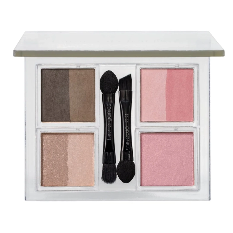 コスメ,メイクアップパレット,アイシャドウ,チーク,化粧品,メイクブラシ,美容,ピンク,ブラウン,bior organics