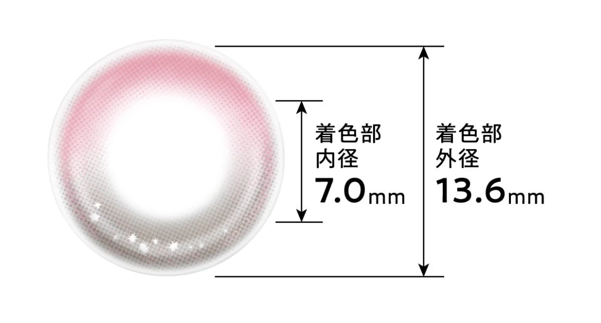 ヒロインメイク 1day UV M 煌めきピンク 着色部サイズ