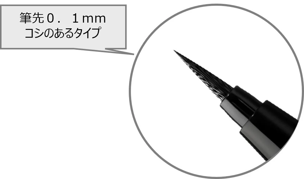 アイライナーの筆先