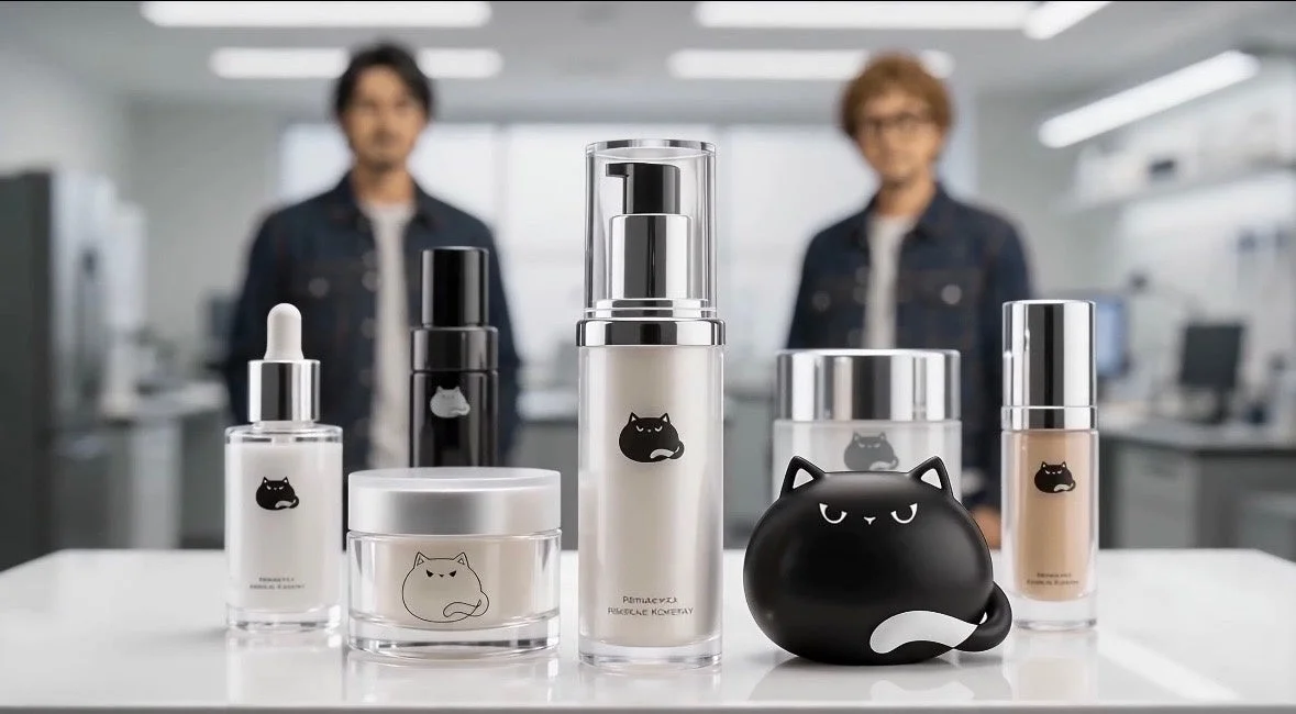 化粧品、スキンケア、猫のキャラクター、製品ラインナップ