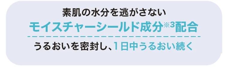 素肌の水分を逃がさない