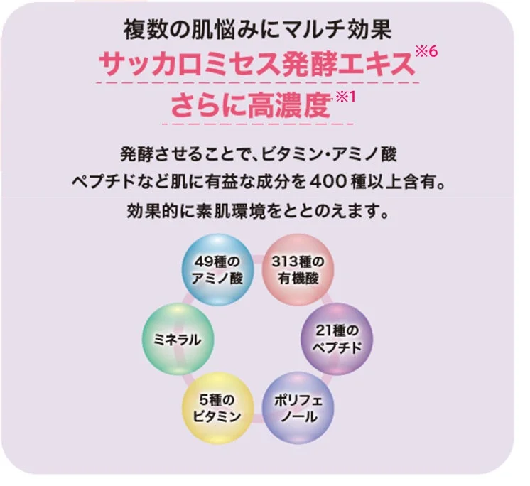 複数の肌悩みにマルチ効果
