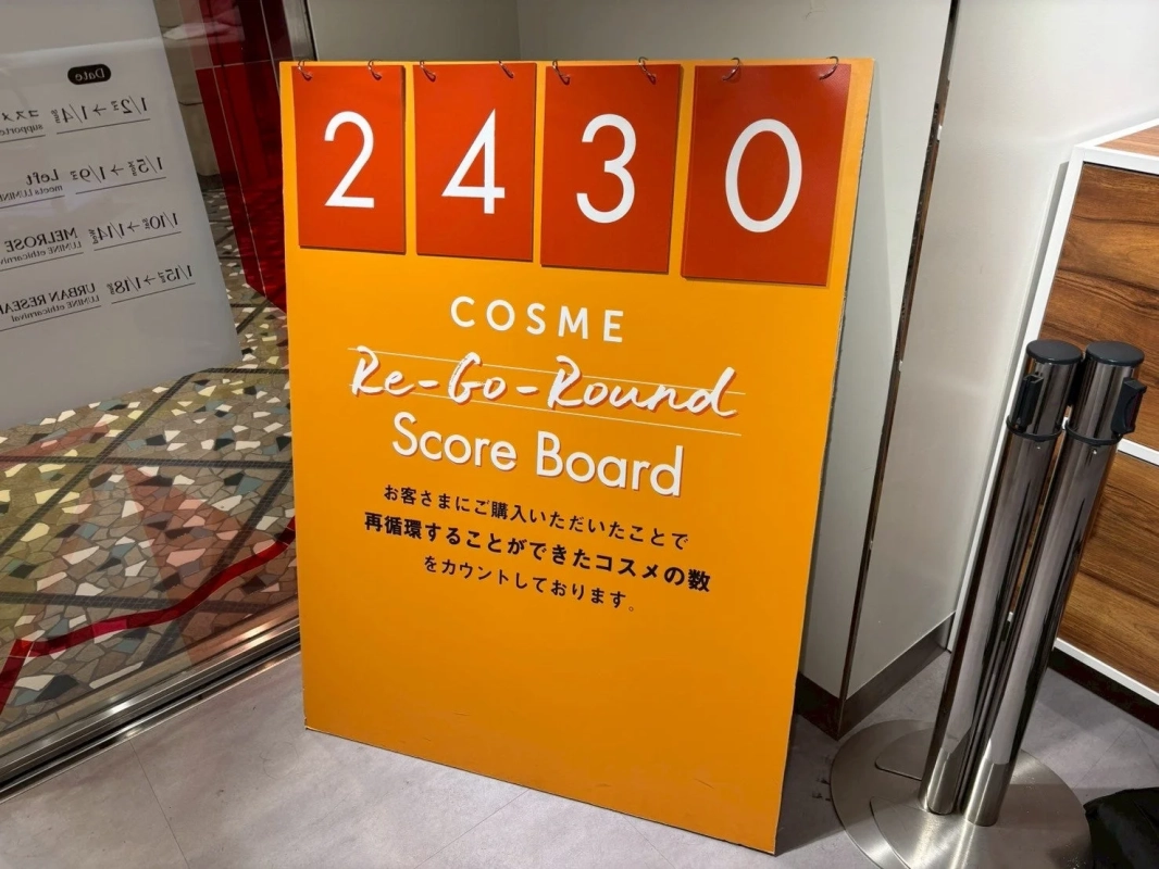 オレンジ色の「COSME Re-Go-Round Score Board」