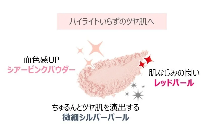血色感UPとツヤ肌を演出するパウダー