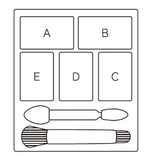 アイシャドウパレットの線画