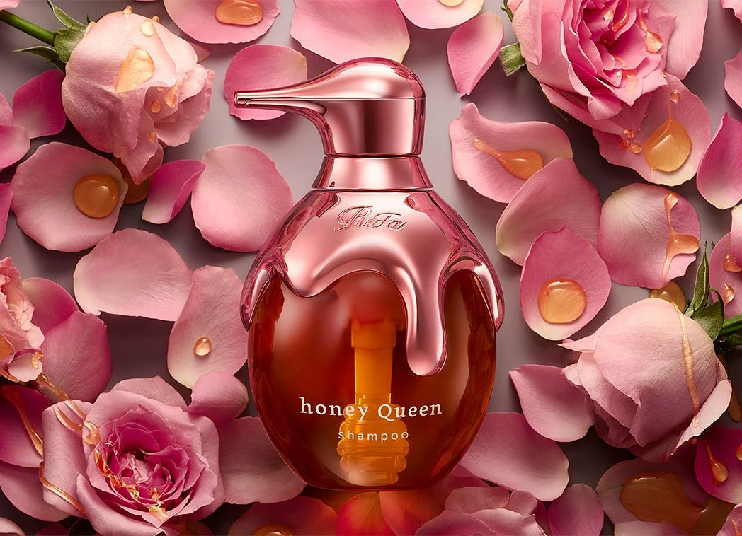 ReFa honey Queen shampooとバラの花びら