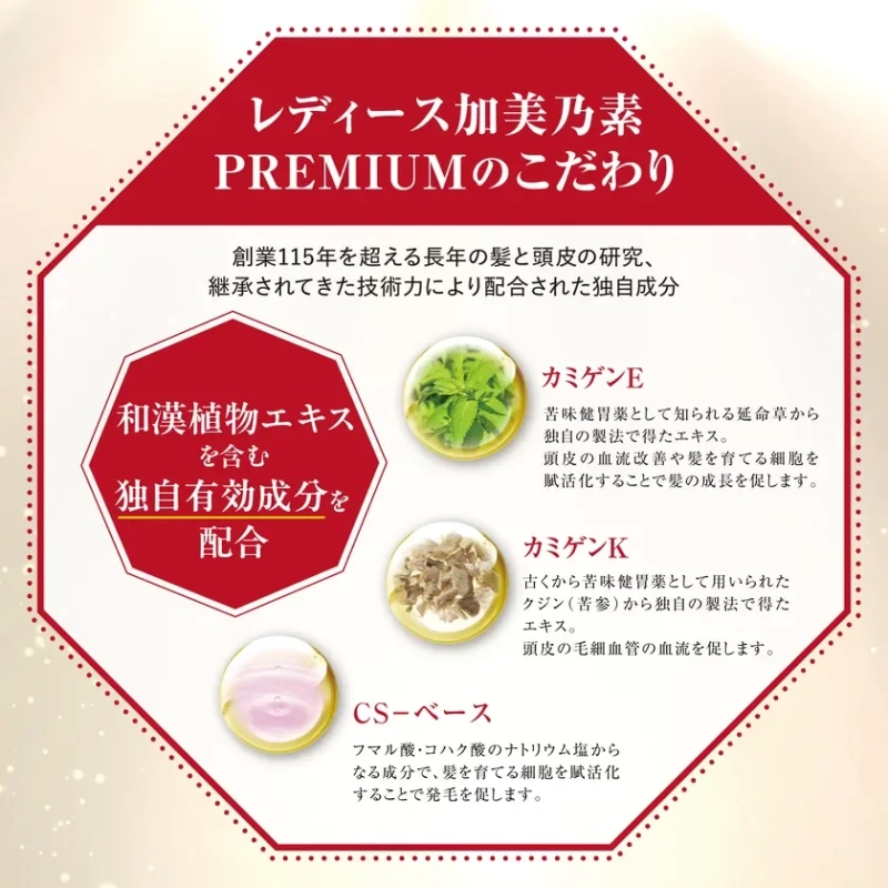 レディース加美乃素 PREMIUMのこだわり