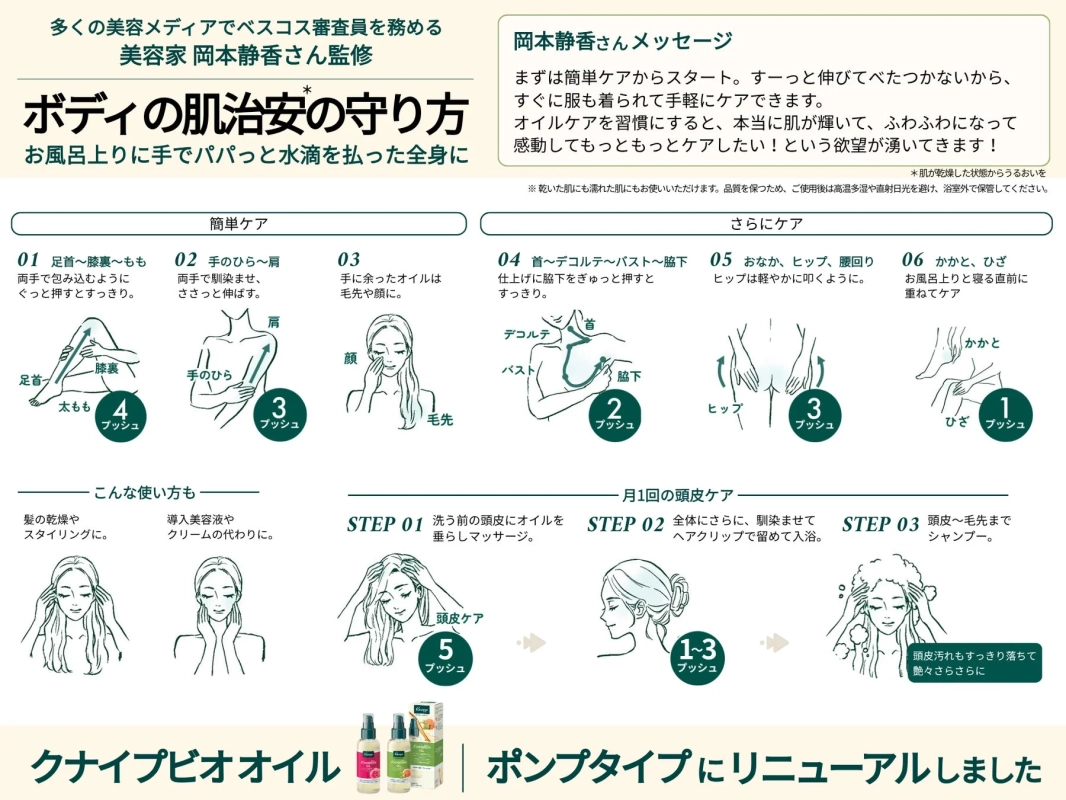美容家 岡本静香さん監修 ボディケアガイド